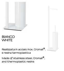 Piantana portarotolo e scopino wc gedy 