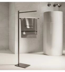 Piantana portasalviette gedy "trilly" in acciaio inox gun metal