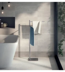 Piantana portasalviette gedy "trilly" in acciaio inox cromato