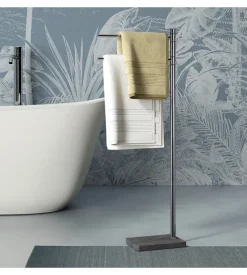 Piantana portasalviette gedy "trilly" in acciaio inox grigio