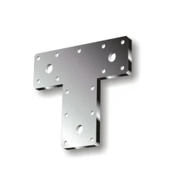 Piastra a "t" forata 80 x 68 x 38 mm.