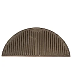 Piastra liscia a mezzaluna per barbecue kamado bono "media" in ghisa 47x25x5 cm