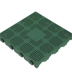 Piastrella da esterno autobloccante verde, 400x400x48 mm.