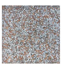 Piastrella da esterno in cemento ghiaino bianco/rosso 40x40x3,5 cm