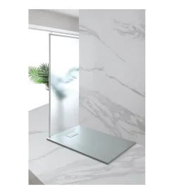 Piatto doccia effetto pietra grigio, 80x120 cm