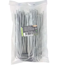 Picchetti a "u" in acciaio per  prato sintetico verdemax 30 pezzi