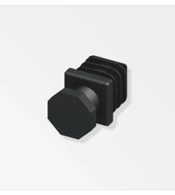 Piede regolabile 23.5 nero 2 pezzi.