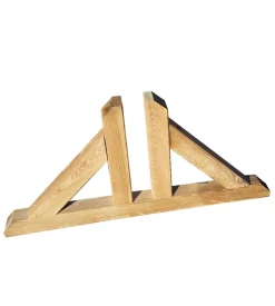 Piedino doppio in legno di pino per sostegno grigliati 60x4,5x30 cm