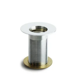 Piletta di scarico 1" per fontana da giardino in ottone cromato - kam