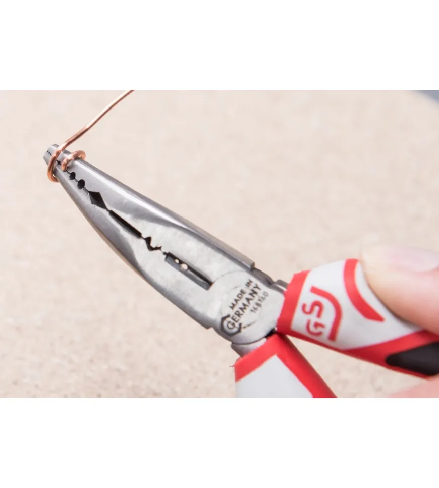 Pinza becchi curvi 3k con crimpatrice e spelafili 160 mm.