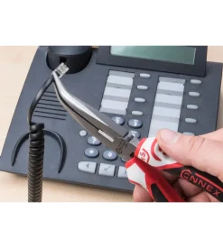 Pinza becchi semitondi curvi 3k 200 mm.