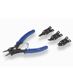 Pinza per anelli seeger set 4 pz.