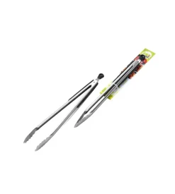 Pinza per barbecue ompagrill in acciaio con sistema di bloccaggio 45 cm