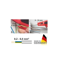 Pinza spelacavi per elettricista, con tagliacavi