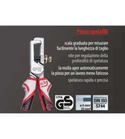 Pinza spelafili 3k 160 mm.