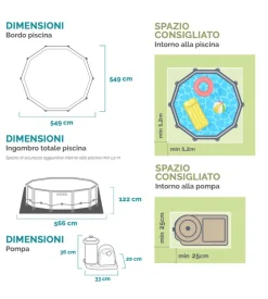Piscina fuori terra con struttura rotonda intex 