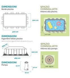 Piscina fuori terra con struttura rettangolare intex 