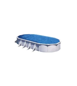 Piscina fuori terra ovale gre "atlantis" in acciaio colore bianco 1000x550x132 - cod. kitprov1028