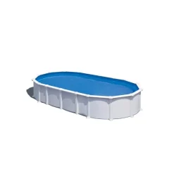 Piscina fuori terra ovale gre "haiti" in acciaio colore bianco 730x375x132 - cod. kitprov7388