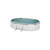 Piscina fuori terra ovale gre "finlandia" in acciaio effetto legno nordico 610x375x120 - cod. kit610n