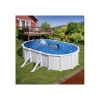 Piscina fuori terra ovale gre "atlantis" in acciaio colore bianco 500x300x132 - cod. kitprov508
