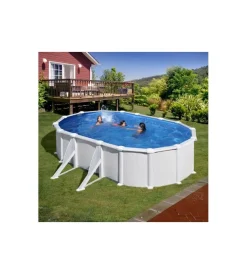 Piscina fuori terra ovale gre "atlantis" in acciaio colore bianco 500x300x132 - cod. kitprov508