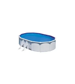 Piscina fuori terra ovale gre "fidji" in acciaio bianco 610x375x120 - cod. kit610eco