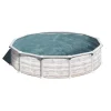 Piscina fuori terra rotonda gre "groenlandia" in acciaio effetto legno nordico 550x550x132 - cod. kitpr558n