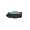 Piscina fuori terra rotonda gre "kea" in acciaio colore grafite 460x460x120 - cod. kit460gf