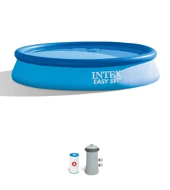 Piscina gonfiabile autoportante rotonda intex "easy set" 396x396x84 cm - cod. 28142np