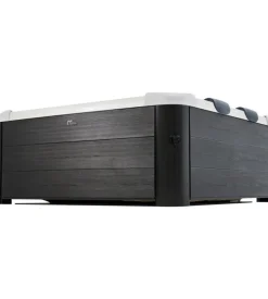 Piscina idromassaggio spa riviera "oslo plus" in pvc grigio scuro effetto legno 180x180x65 cm