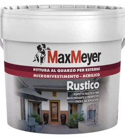 Pittura al quarzo rustico max mayer "quarzo bianco" bianco 2,5 lt