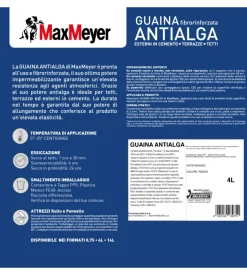 Pittura guaina antialga plus max meyer rosso 4 lt