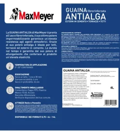 Pittura guaina antialga plus max meyer grigio 4 lt