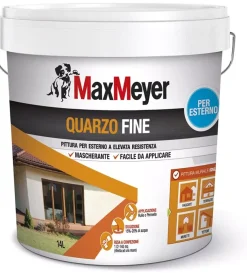 Pittura per esterni max meyer "quarzo fine" bianco 14 lt