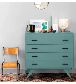 Pittura per restauro legno mobili "eco mobili" blu laguna 500 ml