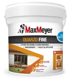 Pittura quarzo fine  bianco lt 4