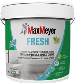 Pittura traspirante per interni "fresh a+" 10 lt bianca, pronta all uso - max meyer