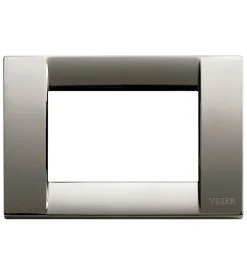 Placca classica 3m metallo cromo nero idea - vimar.