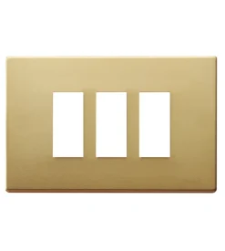 Placca 3m alluminio scatto oro 8000 - vimar.