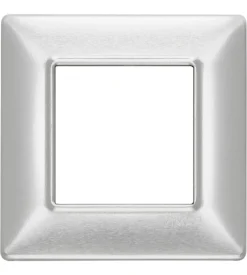 Placca 2m alluminio spazzolato plana - vimar