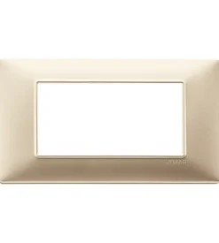 Placca 4m champagne opaco - vimar