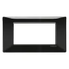Placca 4m nero plana - vimar.
