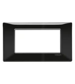 Placca 4m nero plana - vimar.