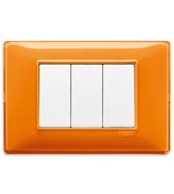Placca 3m reflex arancio plana - vimar.