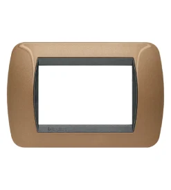 Placca 3p bronzo - bticino.