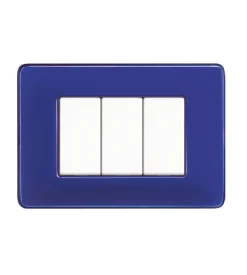 Placca 3p colors cobalto matix am4803cbu - bticino.