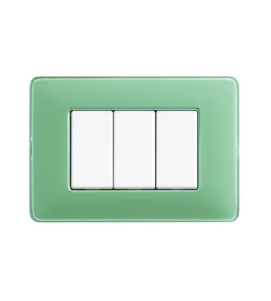 Placca 3p colors te verde matix am4803cvc - bticino.