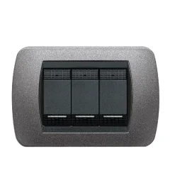 Placca 3p grafite - bticino.