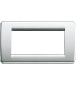 Placca rondò 4m argento metallizato - vimar